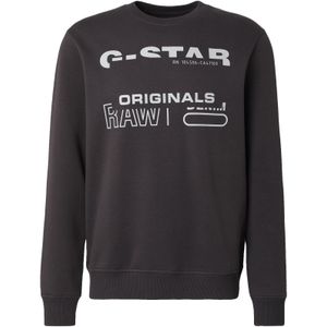 G-STAR Sweatshirt  lichtgrijs / zwart