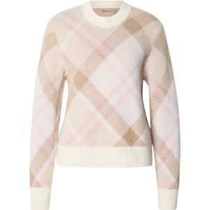 Barbour Trui 'Sara'  crème / ecru / mokka / rosa