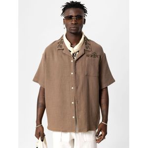 VAMOS CLO Overhemd  bruin / lichtbruin