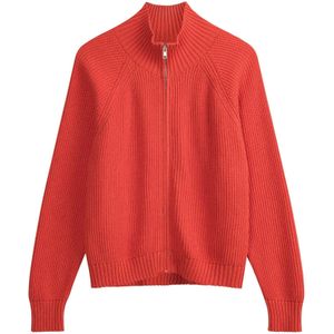 MELA Gebreid vest 'Kamuka'  bloedrood