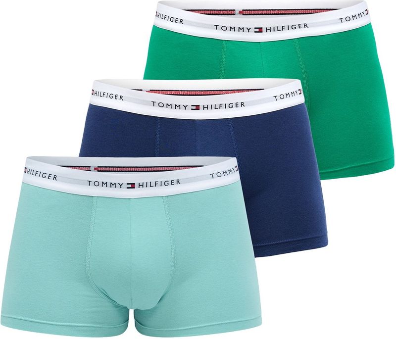 Tommy Hilfiger Underwear Boxershorts 'Essential'  turquoise / donkerblauw / groen / wit