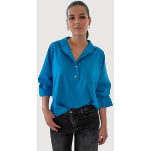 WEARABLE STORIES Shirt 'Lucie'  azuur