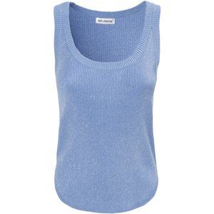 Influencer Gebreide top  blauw