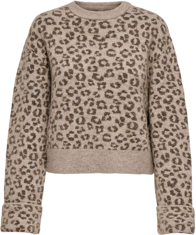 ONLY Trui 'ONLLina'  donkerbruin / greige