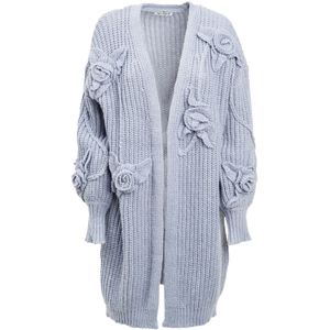 Influencer Gebreid vest  smoky blue