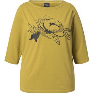 Ulla Popken Shirt  goudgeel / zwart