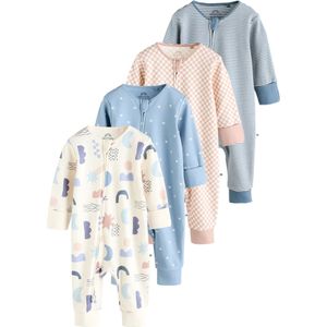 Next Nachtkledij  lichtbeige / royal blue/koningsblauw / rosa / wit