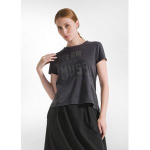 DEHA Shirt  antraciet / zwart