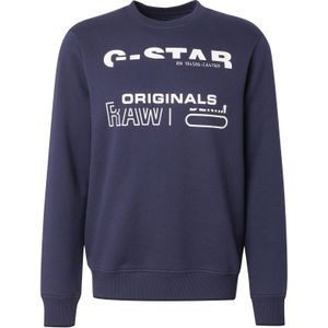 G-STAR Sweatshirt  donkerblauw / wit