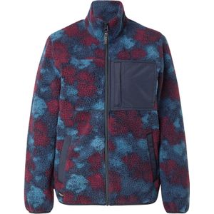 Iriedaily Fleece jas 'Arkta'  navy / lichtblauw / robijnrood