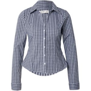 HOLLISTER Blouse  navy / lichtblauw / wit