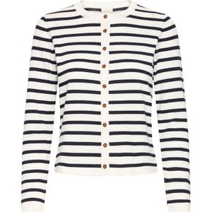 ICHI Gebreid vest 'IHLULS'  zwart / natuurwit