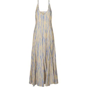 SELECTED Zomerjurk  beige / blauw denim