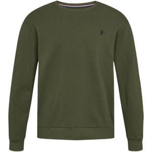 U.S. POLO ASSN. Sweatshirt 'Adler'  donkergroen / zwart
