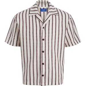 JACK & JONES Overhemd  bruin / wit