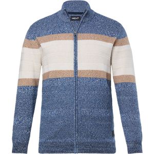 Men Plus Gebreid vest  navy / bruin / wit