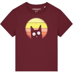 Watapparel Shirt ' Sunset Cat '  gemengde kleuren / bordeaux