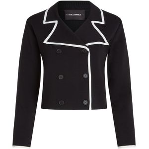 Karl Lagerfeld Gebreid vest  zwart / wit