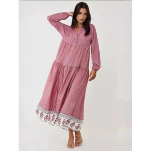 Hiccup Jurk  watermeloen rood / zwart / wit