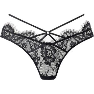 Lascana - String - Zwart - Aansluitend - Katoenen Kruisje