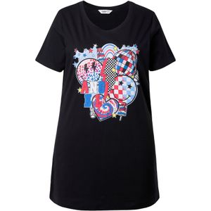 Angel of Style Shirt  lichtblauw / rood / zwart / wit