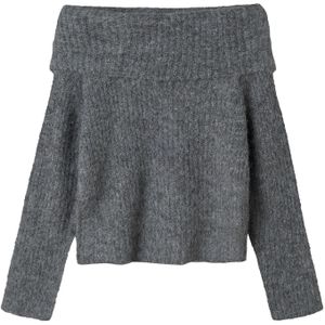 Gebreide Trui - Kort - Rolkraag - Lange Mouwen - Platgebreid