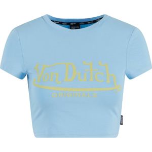 Von Dutch Originals Shirt 'Arta'  lichtblauw / citroengeel