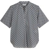 Marc O'Polo - Blouse - Marine - Wijde Blouse - Halve Mouw