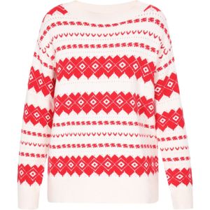 swirly Trui  bloedrood / wit