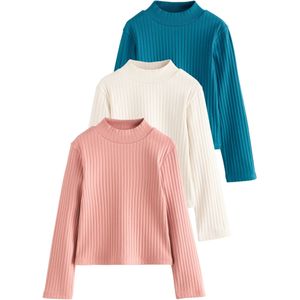 Next Shirt  petrol / oudroze / wolwit