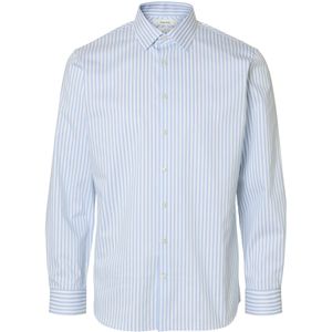 SELECTED Overhemd  lichtblauw / wit