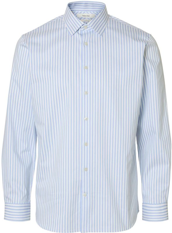 SELECTED Overhemd  lichtblauw / wit