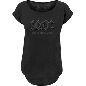 F4NT4STIC Shirt 'ACDC Back In Black'  zwart / wit