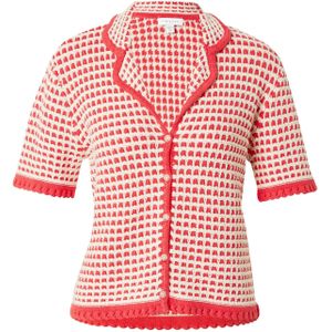 TOPSHOP Gebreid vest  rood / wit