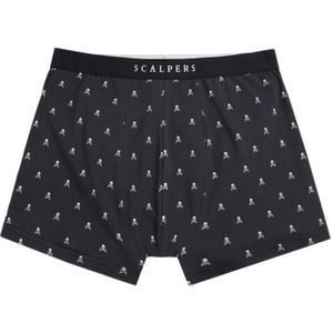 Scalpers Boxershorts 'Just Skull'  navy / wit