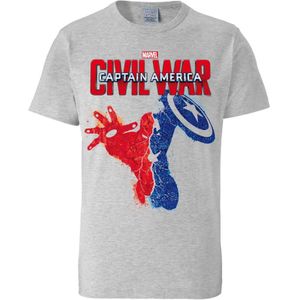 LOGOSHIRT Shirt  blauw / grijs / rood