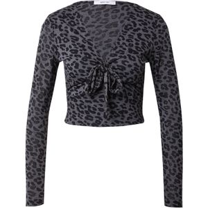 ABOUT YOU Shirt 'Elaine'  donkergrijs / zwart