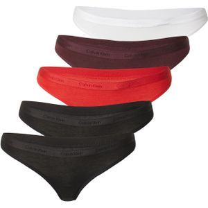 Calvin Klein Underwear String  donkerbruin / rood / zwart / wit