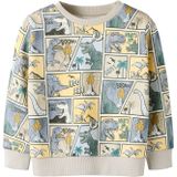 NAME IT Sweatshirt 'NMMSIKALAS'  donkerbeige / opaal / lichtgeel / wit
