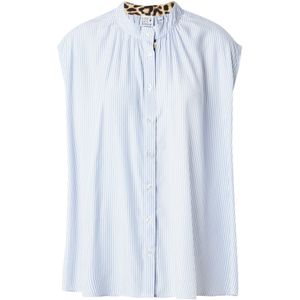 Emily Van Den Bergh Blouse  lichtblauw / ombergrijs / zwart / wit