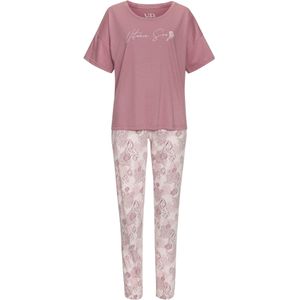 VIVANCE - Pyjama - Mauve - 2-delig - Katoen - All-over Patroon