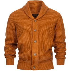 INDICODE JEANS Gebreid vest ' Brandox '  bruin