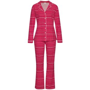 LASCANA - XMas Dog Classic - Pyjama - Rood/Wit - 2-delig