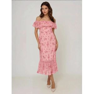 Hiccup Jurk  oranje / rosa / magenta