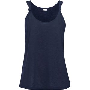 Lascana - Tanktop - Marine - Met Knoopdetail aan de Band