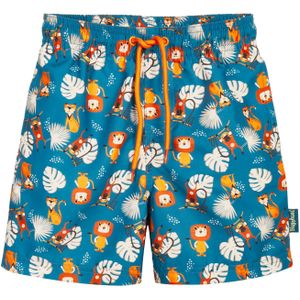 PLAYSHOES Zwemshorts 'Dschungel'  ecru / petrol / oranje