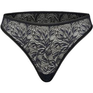 Erlich Textil String 'Iconic Lace'  zwart gemêleerd