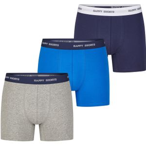 Happy Shorts Boxershorts  blauw / navy / grijs gemêleerd