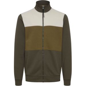 BLEND Sweatvest 'Block'  beige / lichtbruin / donkerbruin