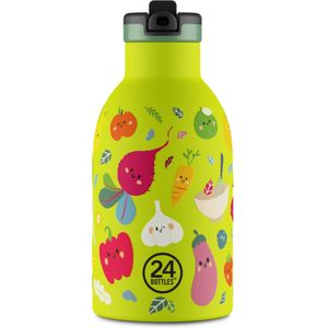 24Bottles Drinkfles 'Kids Clima'  neongroen / magenta / rood / wit